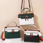 Fashion PU Leather Hit Color Handbag Messenger Shoulder Bag