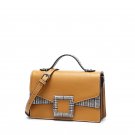 Women's PU Leather Casual Shoulder Bag Contrast Color Handbags