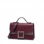 Women's PU Leather Casual Shoulder Bag Contrast Color Handbags