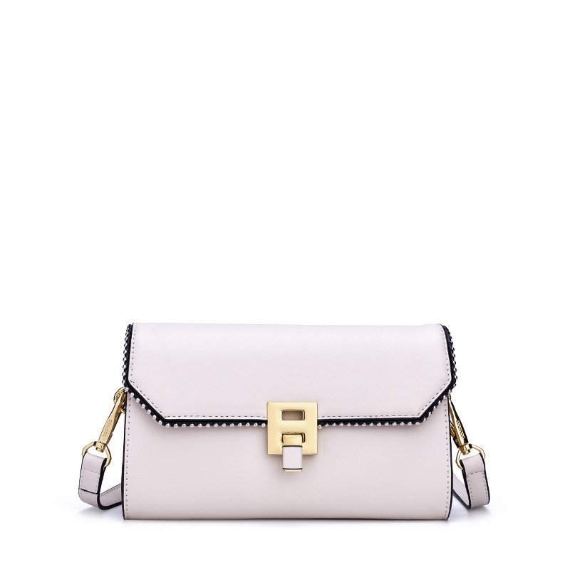 Metals Buckle PU Leather Shoulder Bag