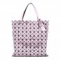 Geometric Plaid Tote Bag PU Leather Shoulder Bag Top-handle Handbags Large