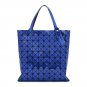 Geometric Plaid Tote Bag PU Leather Shoulder Bag Top-handle Handbags Large