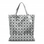 Geometric Plaid Tote Bag PU Leather Shoulder Bag Top-handle Handbags Large