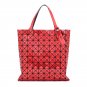 Geometric Plaid Tote Bag PU Leather Shoulder Bag Top-handle Handbags Large