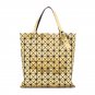 Geometric Plaid Tote Bag PU Leather Shoulder Bag Top-handle Handbags Large