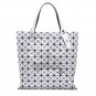 Geometric Plaid Tote Bag PU Leather Shoulder Bag Top-handle Handbags Large