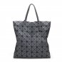 Geometric Rhombic Tote Bag Glossy PU Leather Shoulder Bag Top-handle Handbags