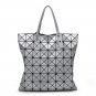Geometric Rhombic Tote Bag Glossy PU Leather Shoulder Bag Top-handle Handbags