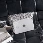 PU Leather Geometric Rhombic Metal Chain Casual Crossbody Messenger Bag Purse