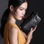 Genuine Leather Vintage Floral Embossed Messenger Shoulder Bag