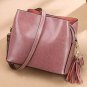 Women's Real Leather Satchel Fringed Handbag