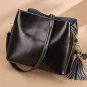 Women's Real Leather Satchel Fringed Handbag
