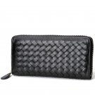 Zipper Woven PU Wallet Purse