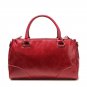 Soft Genuine Leather Lady Tote Handbag Three Zipper Design