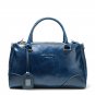 Soft Genuine Leather Lady Tote Handbag Three Zipper Design