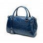Soft Genuine Leather Lady Tote Handbag Three Zipper Design
