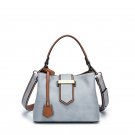 Women's Contrast Color Handbags Fashion PU Leather Shoulder Messenger Tote Bags