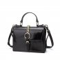 Women's PU Leather Metal Chain Decoration Shoulder Bag Tote Handbag