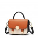 Fashion PU Leather Contrast Color Handbag