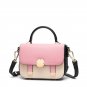 Fashion PU Leather Contrast Color Handbag