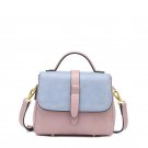 Women's Fashion Leather Contrast Color Shoulder Bag Tote Handbag