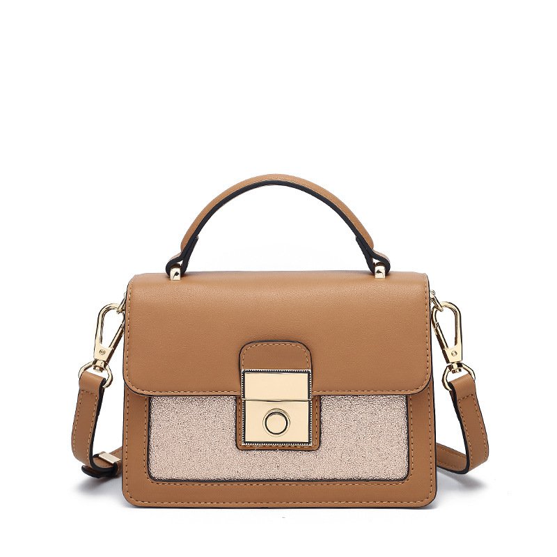 PU Leather Metal Buckle Handbag Shoulder Bag