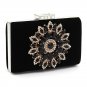 Vintage Floral Rhinestone Diamond Large Evening Bag