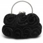 Satin Evening Bag with Rosettes