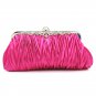 Satin Pleated Envelope Evening Cocktail Wedding Party Handbag Clutch