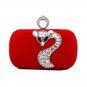 Ring Evening Cocktail Clutch with Crystal Fox Pattern