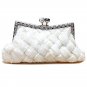 Elegant Braided Pleated Rhinestone Clutch Evening Bag