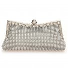 Dimple Mesh Beaded Mini Clutch Evening Bag