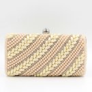 Handmade Crystal Rhinestone Pearl Beaded Evening Bag