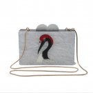 Sleek Flamingo Chain Evening Bag Clutch