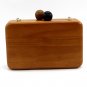 Vintage Wooden Evening Bag Clutch