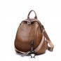 PU Leather Shoulder Bag Casual Backpack