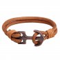 Modern Fashion Metal Anchor Leather Bracelet