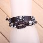 Skulls Handmade Beads Rope Weave Leather Bracelet