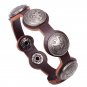 Retro Alloy Peace Doves PU Leather Bracelet