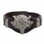 Retro Alloy Wolf Rivet PU Leather Bracelet