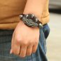 Rock Alloy Skull PU Leather Bracelet With Sharp Rivets