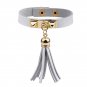 Fashion Golden Rivets PU Leather Bracelet With Tassel Pendant