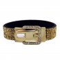 Gorgeous Rhinestone Studded PU Leather Bracelet