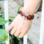 Retro Beads PU Leather Bracelet With Pirate Flag Pendant
