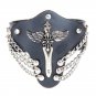 Alloy Wings Cross PU Leather Bracelet With Chains