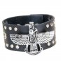 Alloy Eagle & Round Rivets PU Leather Bracelet