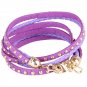Multilayer Golden Metal Rivets PU Leather Bracelet