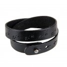 Laser Floral Lace PU Leather Bracelet