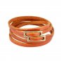 Multilayer Golden Button PU Leather Bracelet 6 Colors