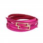 Multilayer Golden Button PU Leather Bracelet 6 Colors